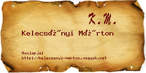 Kelecsényi Márton névjegykártya