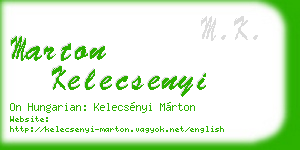marton kelecsenyi business card