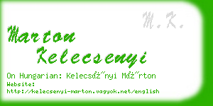 marton kelecsenyi business card